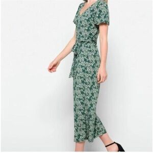 Kaileigh Kennedy Knit Crop Floral Jumpsuit